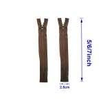 copper zip --for  trouser  (brown  zip) 10pcs  5/6/7inch